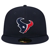 Casquette ajustée 59FIFTY pour homme New Era bleu marine Houston Texans Main Side Patch