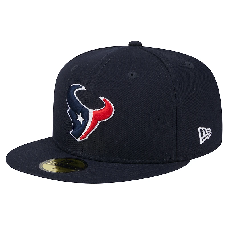 Men's New Era Navy Houston Texans Main Side Patch 59FIFTY Fitted Hat