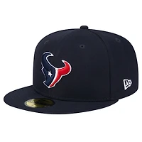 Men's New Era Navy Houston Texans Main Side Patch 59FIFTY Fitted Hat