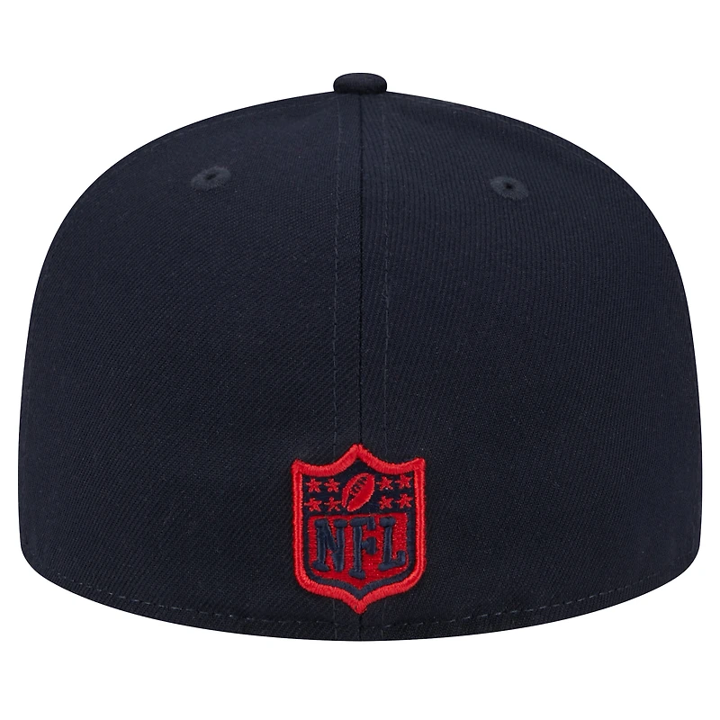 Men's New Era Navy Houston Texans Main Side Patch 59FIFTY Fitted Hat