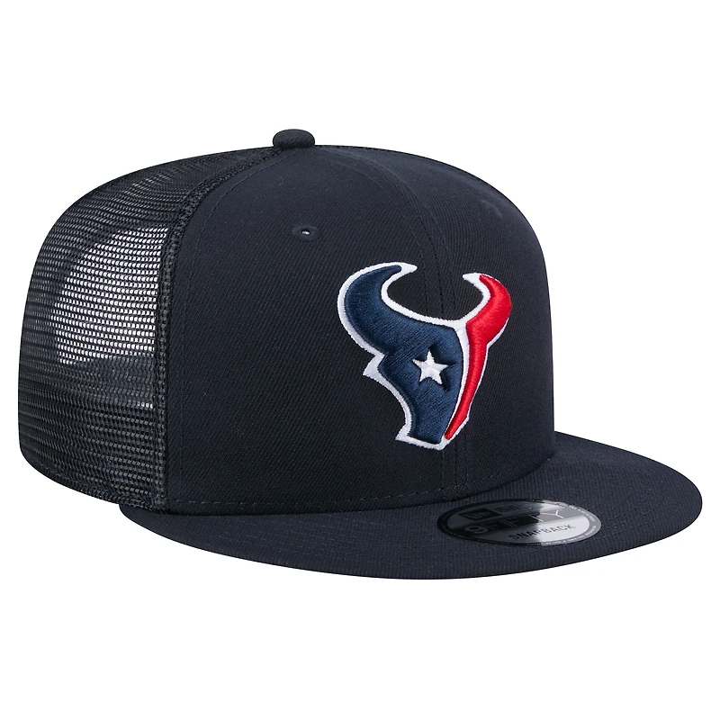 Men's New Era Navy Houston Texans  Main Trucker 9FIFTY Snapback Hat