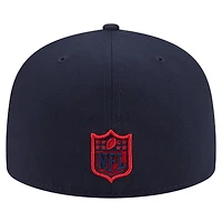 Casquette ajustée surdimensionnée 59FIFTY bleu marine des Houston Texans de New Era pour homme