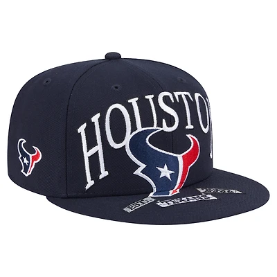 Casquette ajustée surdimensionnée 59FIFTY bleu marine des Houston Texans de New Era pour homme
