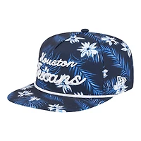 Men's New Era  Navy Houston Texans Palm Print A-Frame 9FIFTY Snapback Hat
