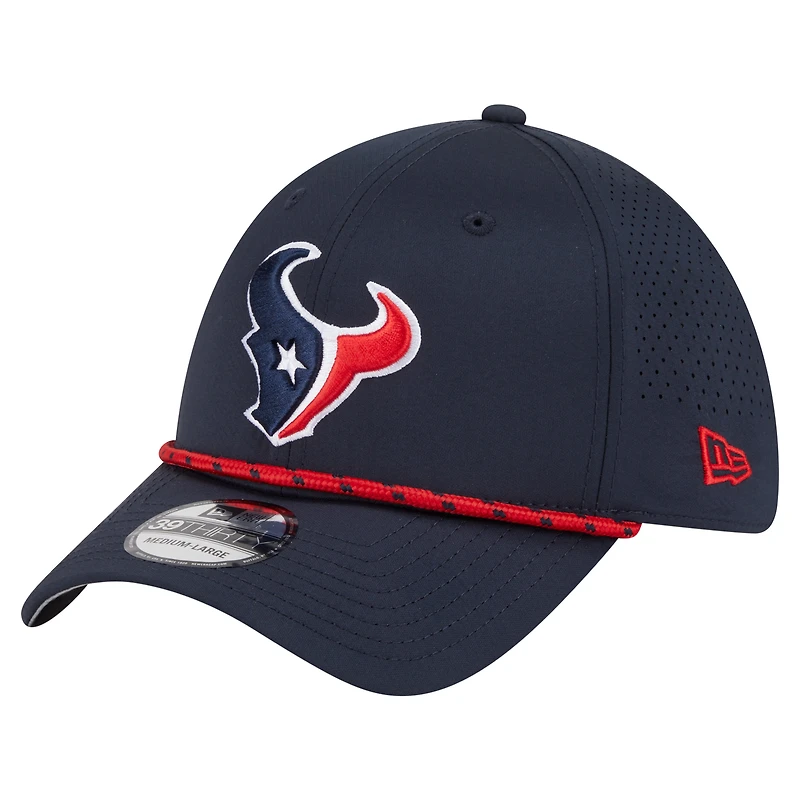 Casquette perforée 39THIRTY Flex bleu marine des Houston Texans de New Era pour homme