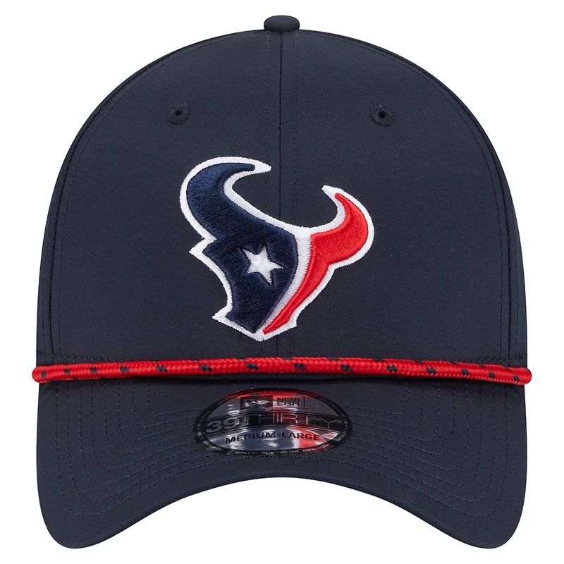 Casquette perforée 39THIRTY Flex bleu marine des Houston Texans de New Era pour homme