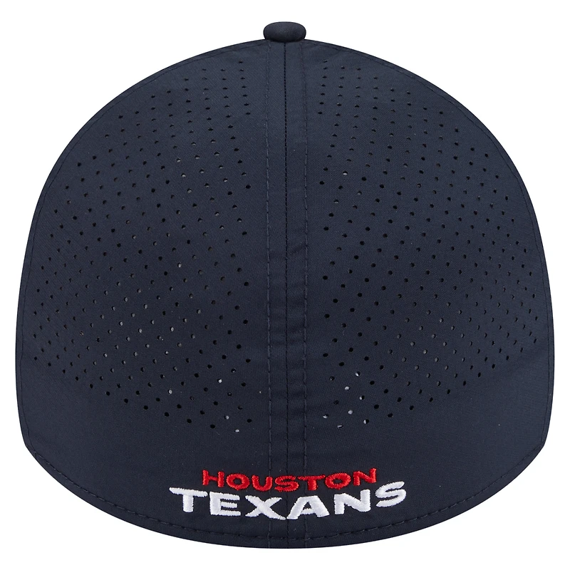 Casquette perforée 39THIRTY Flex bleu marine des Houston Texans de New Era pour homme