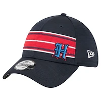Men's New Era  Navy Houston Texans Stripes 39THIRTY Flex Hat