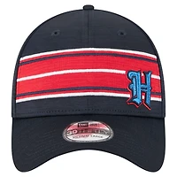 Casquette New Era 39THIRTY Flex bleu marine à rayures des Houston Texans pour homme
