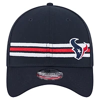 Casquette New Era 39THIRTY Flex bleu marine Houston Texans Stripes pour homme