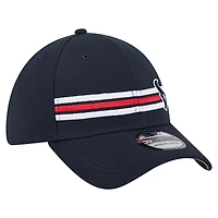 Men's New Era Navy Houston Texans Stripes 39THIRTY Flex Hat