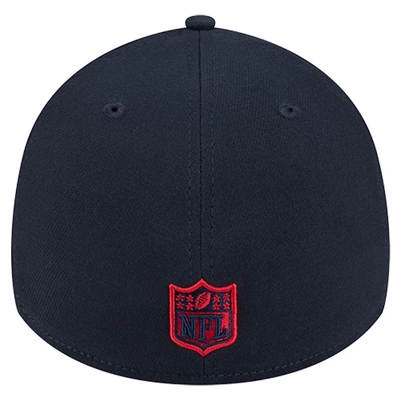 Men's New Era Navy Houston Texans Stripes 39THIRTY Flex Hat