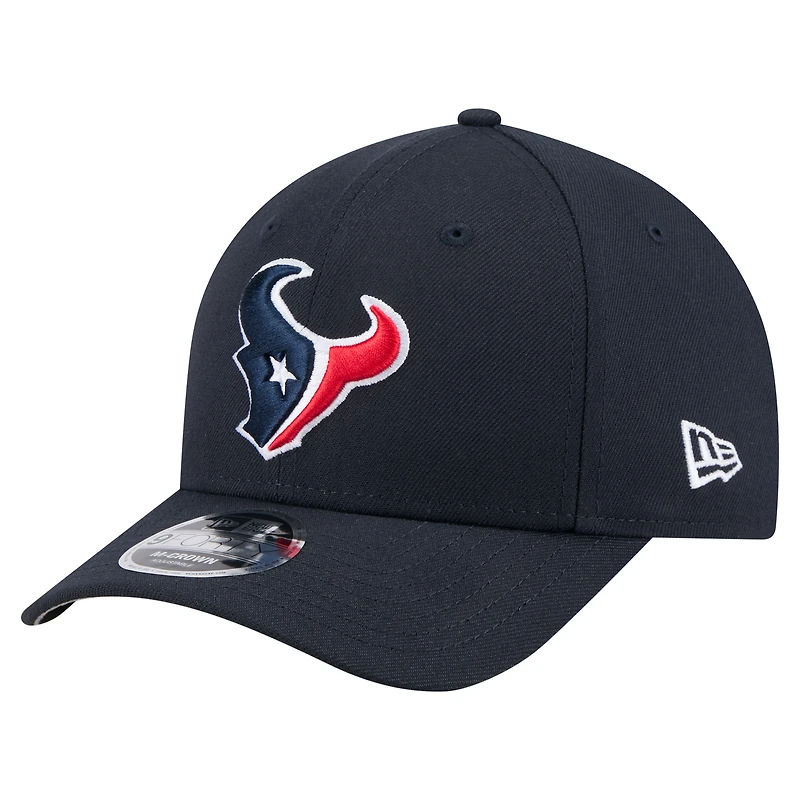 Casquette ajustable New Era 9FORTY M-Crown bleu marine pour homme, collection équipe des Houston Texans
