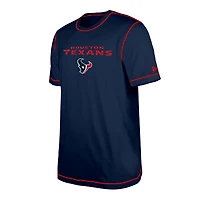 T-shirt bleu marine à imprimé Third Down Puff New Era pour hommes des Houston Texans