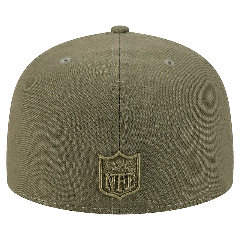 Men's New Era Olive Houston Texans Color Pack A-Frame 59FIFTY Fitted Hat