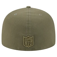 Men's New Era Olive Houston Texans Color Pack A-Frame 59FIFTY Fitted Hat
