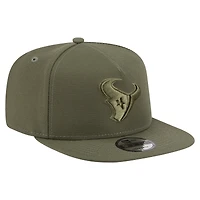Casquette snapback A-Frame 9FIFTY pour homme New Era, coloris olive, Houston Texans