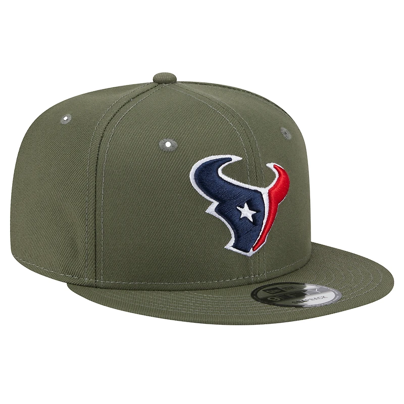 Men's New Era  Olive Houston Texans Main 9FIFTY Snapback Hat
