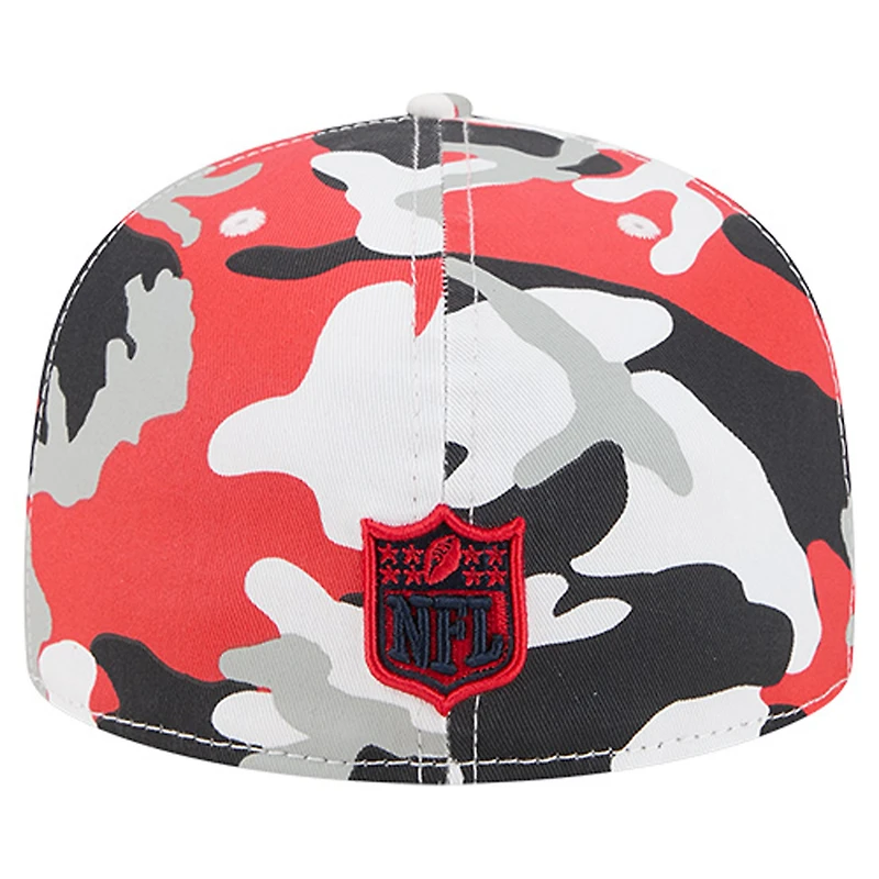 Casquette ajustée New Era 59FIFTY rouge/bleu marine des Houston Texans pour homme