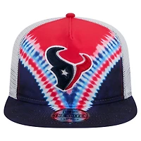 Casquette de golf à visière arrière Houston Texans rouge/bleu marine New Era pour homme