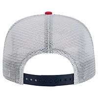 Casquette de golf à visière arrière Houston Texans rouge/bleu marine New Era pour homme