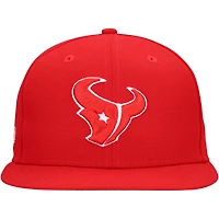 Casquette ajustée 59FIFTY à patch principal des Texans de Houston Scarlet New Era pour homme