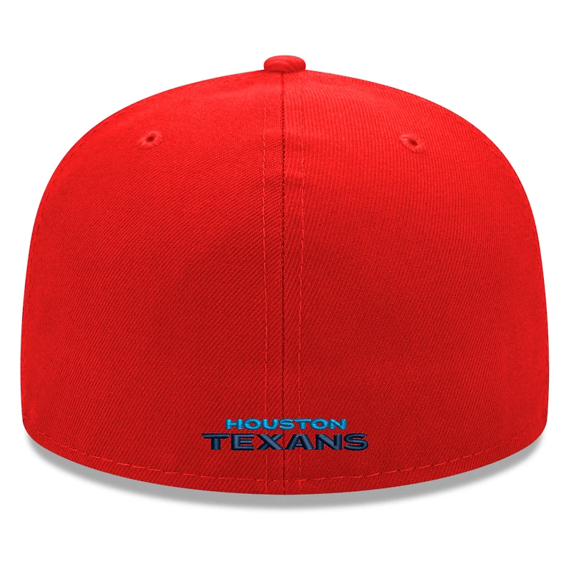 Casquette ajustée New Era Houston Texans Omaha 59FIFTY rouge pour hommes