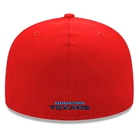 Casquette ajustée New Era Houston Texans Omaha 59FIFTY rouge pour hommes