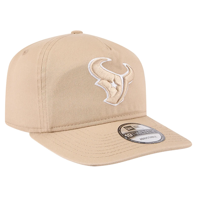 Casquette ajustable 19TWENTY beige New Era pour homme des Houston Texans