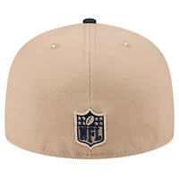 Men's New Era Tan Houston Texans  Logo Main 59FIFTY Fitted Hat