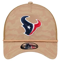 Men's New Era  Tan Houston Texans Wheat Camo 9FORTY Adjustable Hat