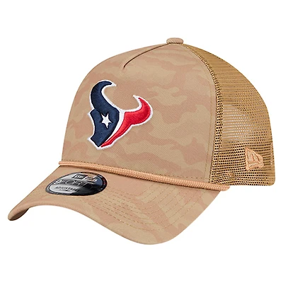Men's New Era  Tan Houston Texans Wheat Camo 9FORTY Adjustable Hat