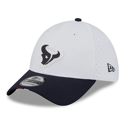 Casquette New Era 39THIRTY Flex blanche/bleu marine pour homme