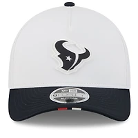Men's New Era  White/Navy Houston Texans 2025 NFL Training Camp A-Frame 9FORTY Adjustable Hat