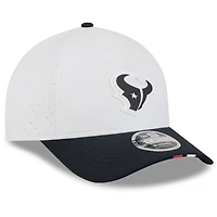 Men's New Era  White/Navy Houston Texans 2025 NFL Training Camp A-Frame 9FORTY Adjustable Hat