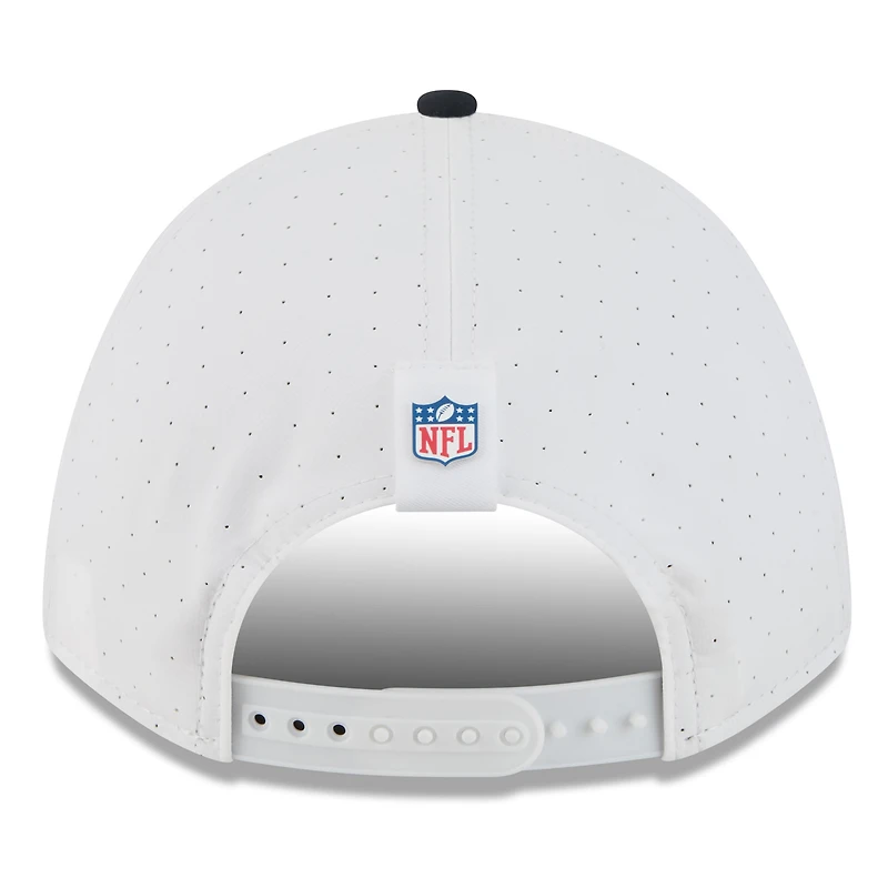 Men's New Era  White/Navy Houston Texans 2025 NFL Training Camp A-Frame 9FORTY Adjustable Hat