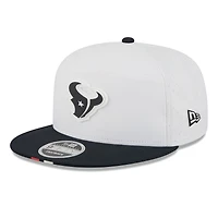 Casquette snapback 9FIFTY à panneaux fendus New Era pour homme, blanc/bleu marine, Houston Texans, camp d'entraînement NFL 2025