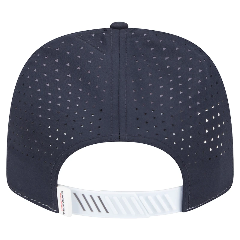 Casquette ajustable 9SEVENTY blanche/bleu marine Houston Texans Established Patch pour homme New Era