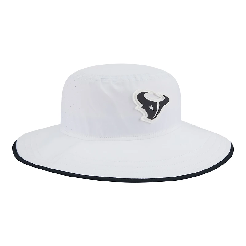 Men's New Era White Houston Texans 2025 NFL Training Camp Panama Bucket Hat