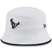 Bob New Era extensible blanche pour homme, Houston Texans, camp d'entraînement NFL 2025