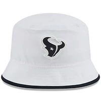 Bob New Era extensible blanche pour homme, Houston Texans, camp d'entraînement NFL 2025