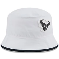 Bob New Era extensible blanche pour homme, Houston Texans, camp d'entraînement NFL 2025