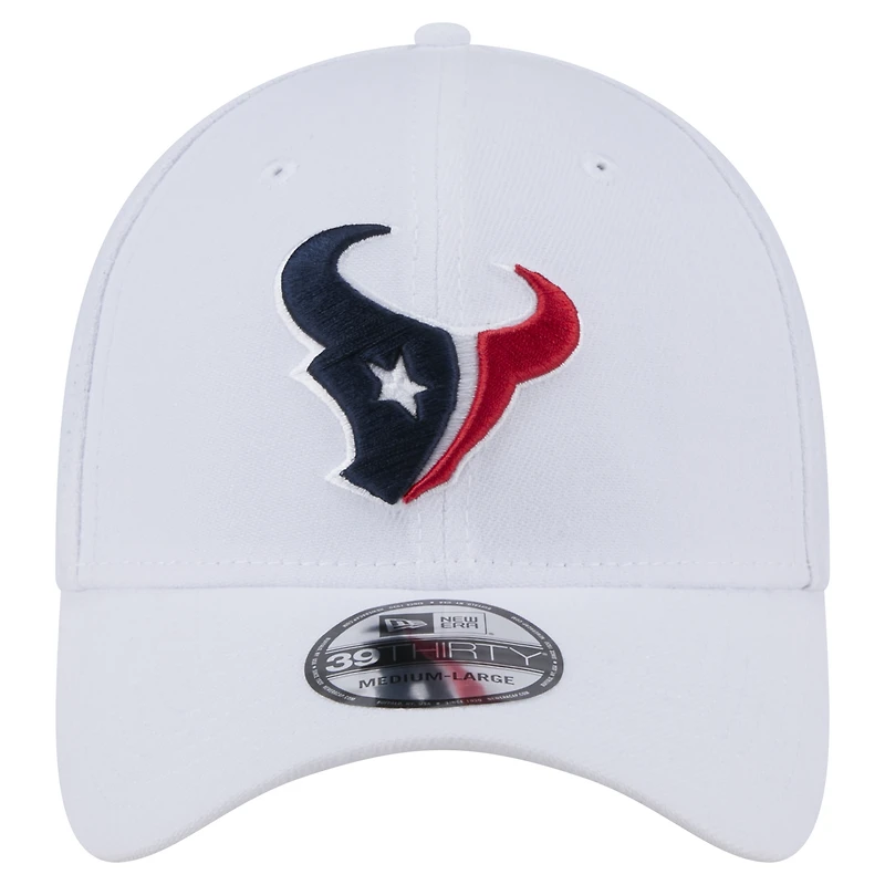 Casquette New Era blanche Houston Texans Main 39THIRTY Flex pour homme