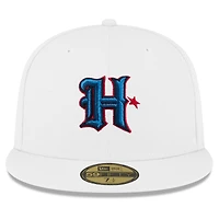 Casquette ajustée New Era Houston Texans Omaha 59FIFTY blanche pour hommes