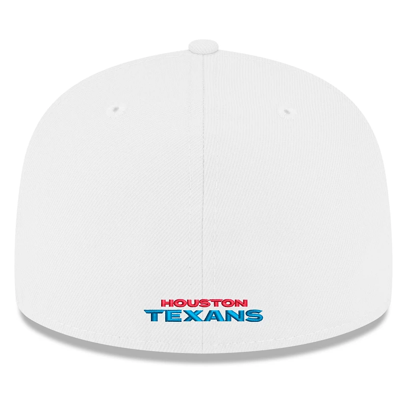 Casquette ajustée New Era Houston Texans Omaha 59FIFTY blanche pour hommes
