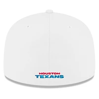 Casquette ajustée New Era Houston Texans Omaha 59FIFTY blanche pour hommes