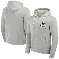 Sweat à capuche zippé pour homme de la collection NFL x Darius Rucker Fanatics Heather Gray Houston Texans