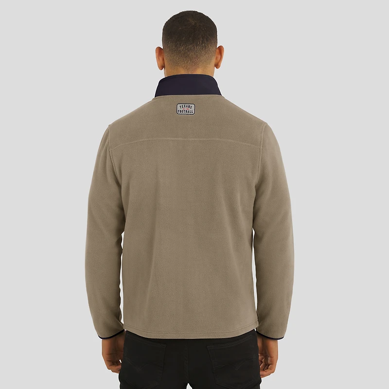 Men's NFL x Darius Rucker Collection by Fanatics  Tan Houston Texans Heavyweight Polar Fleece Full-Zip Jacket