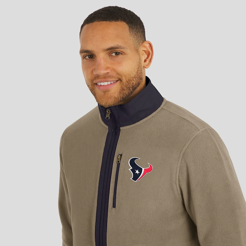 Men's NFL x Darius Rucker Collection by Fanatics  Tan Houston Texans Heavyweight Polar Fleece Full-Zip Jacket