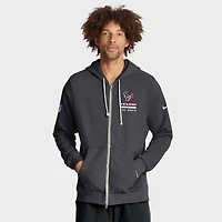 Sweat à capuche Nike Anthracite Houston Texans Sideline Utility Player Dri-FIT pour homme avec fermeture éclair intégrale
